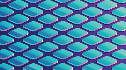 Vector art of seamless pastelcolored square pattern, isolated on transparent background