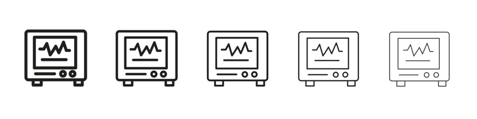 EKG monitor icon vector design element vector eps 10