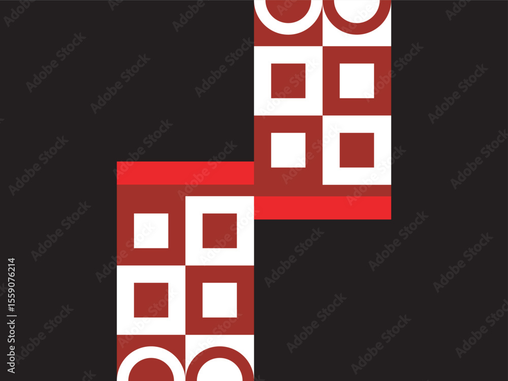 Poster modern simple geometric shape composition with circle and square element