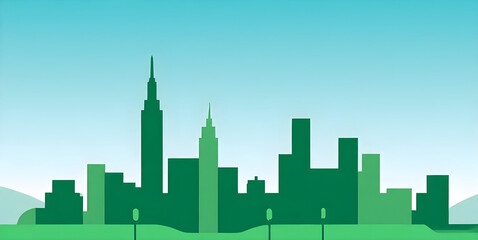 Fototapeta premium Green city progress - brochure design. Global business design concept for your brochures, banners, business collateral , templates, presentations