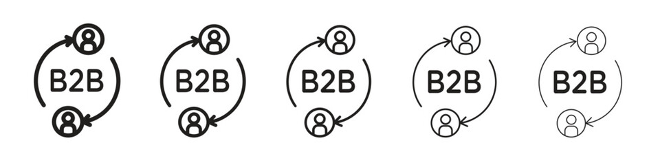 B2B icon vector design element vector eps 10