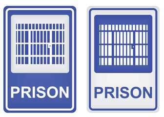 Prison bars sign. vector illustration