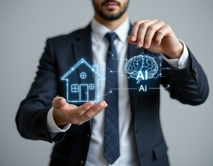 Innovative ai solutions for real estate management modern office digital content professional environment analytical viewpoint