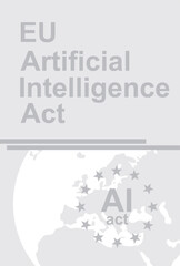EU AI act banner. vector	