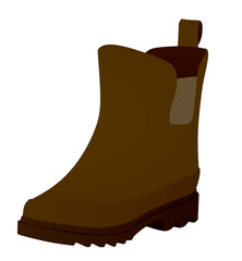 Brown women boots. vector illustration