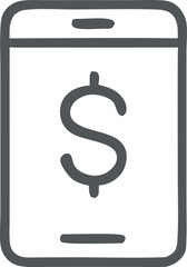 Mobile payment icon on smartphone screen illustration depicting digital finance and online transaction concept for modern lifestyle