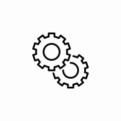 gear system icon sign vector