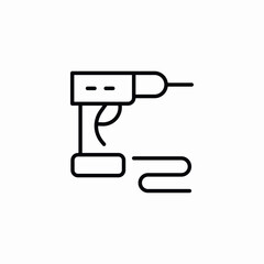 mechanic drill icon sign vector