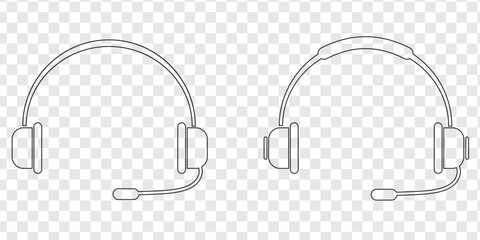 Headphones earphones vector icon set. Wireless headphones glyph icon. Symbol, logo Vector illustration. Variety Design. 