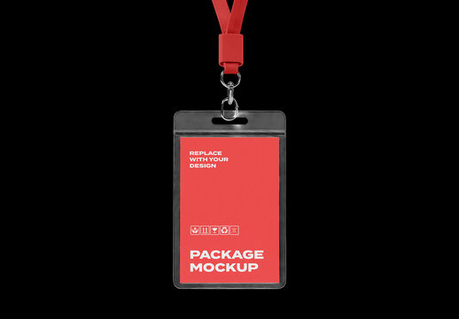 Badge Conference Meeting Corporate Holder Mockup Template Packaging Branding Brand Identity