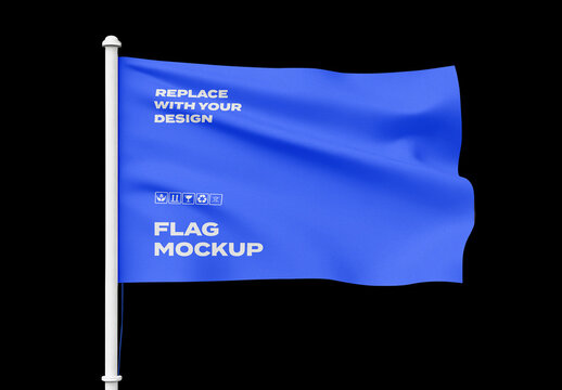 Flag Promo Advertising Outdoor Mockup Template Packaging Branding Brand Identity