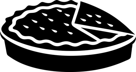 Freshly Sliced Pie with Filling Vector Graphic