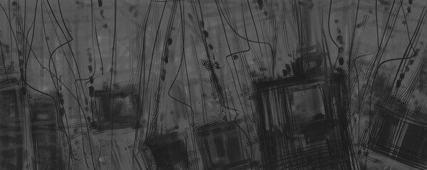 Abstract image for printing. Picture for modern interiors. The picture is painted by hand on a tablet. © neurostructure