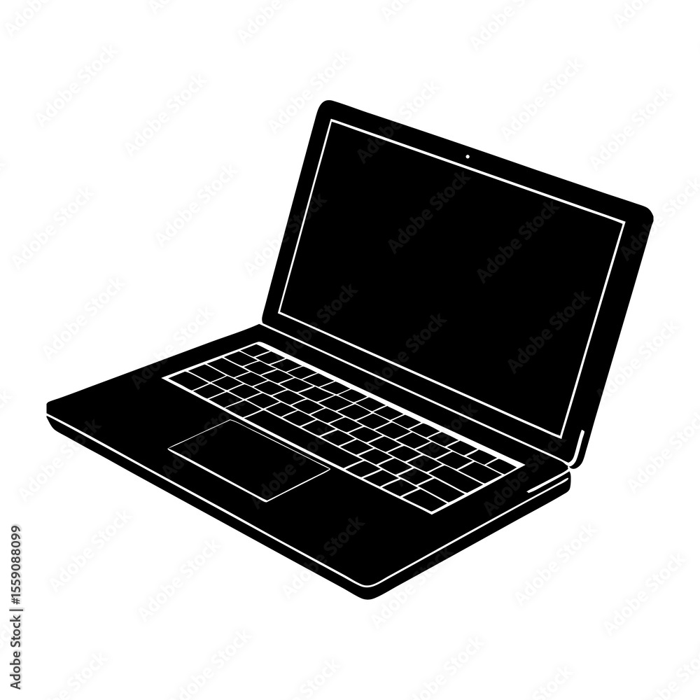 Poster streamlining workflow on a portable laptop a modern tool for productivity and creativity simple