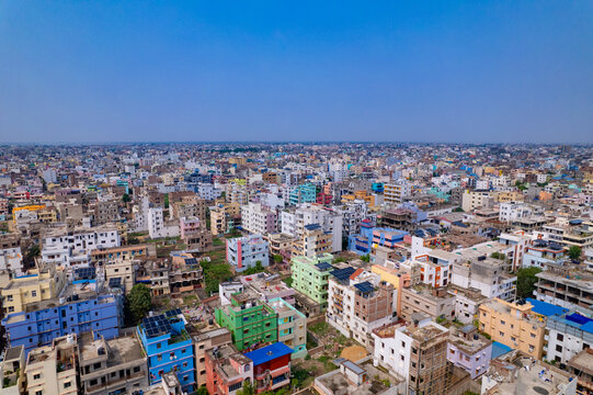 Drone view of the Patna city of Bihar, beautiful aerial shot of an Indian city