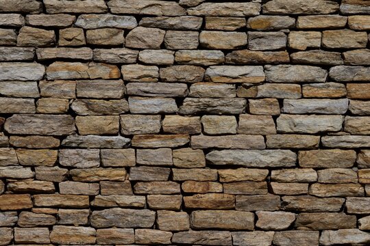 A wall made of stone blocks
