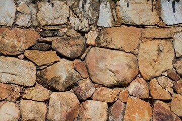 A wall made of large rocks