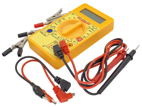 Digital multimeter on white