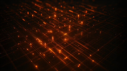 Data Analysis and Access to Digital Data: 3D Rendering of Technology, Cyberspace, and Network Connections on a Blue Background