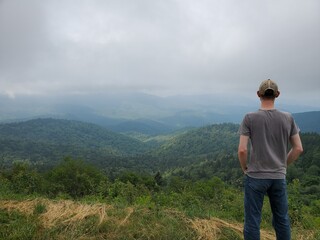 man in the mountains