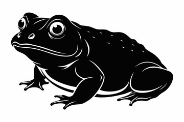american toad sihouette black vector
