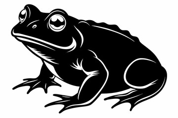 american toad sihouette black vector