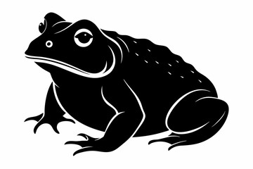 american toad sihouette black vector