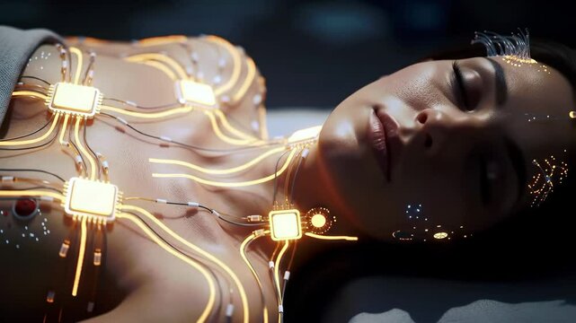 Subdermal Neurochips Syncing During Sleep