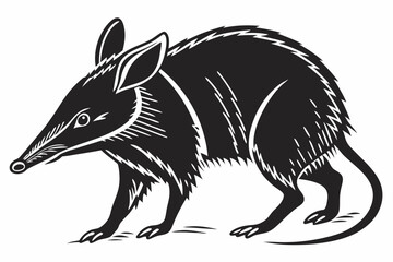 bandicoot sihouette black vector