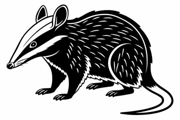 bandicoot sihouette black vector