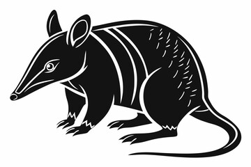 bandicoot sihouette black vector