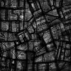 Abstract image for printing. Picture for modern interiors. The picture is painted by hand on a tablet. © neurostructure