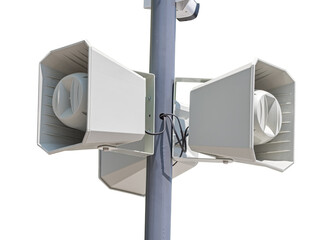 loudspeakers on white background