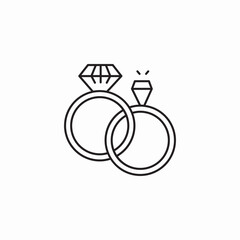 glamorous rings icon sign vector
