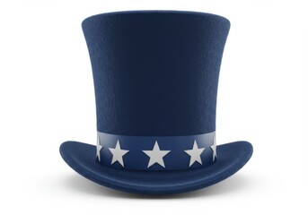 Patriotic uncle sam hat isolated on white background