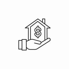 home finances icon sign vector
