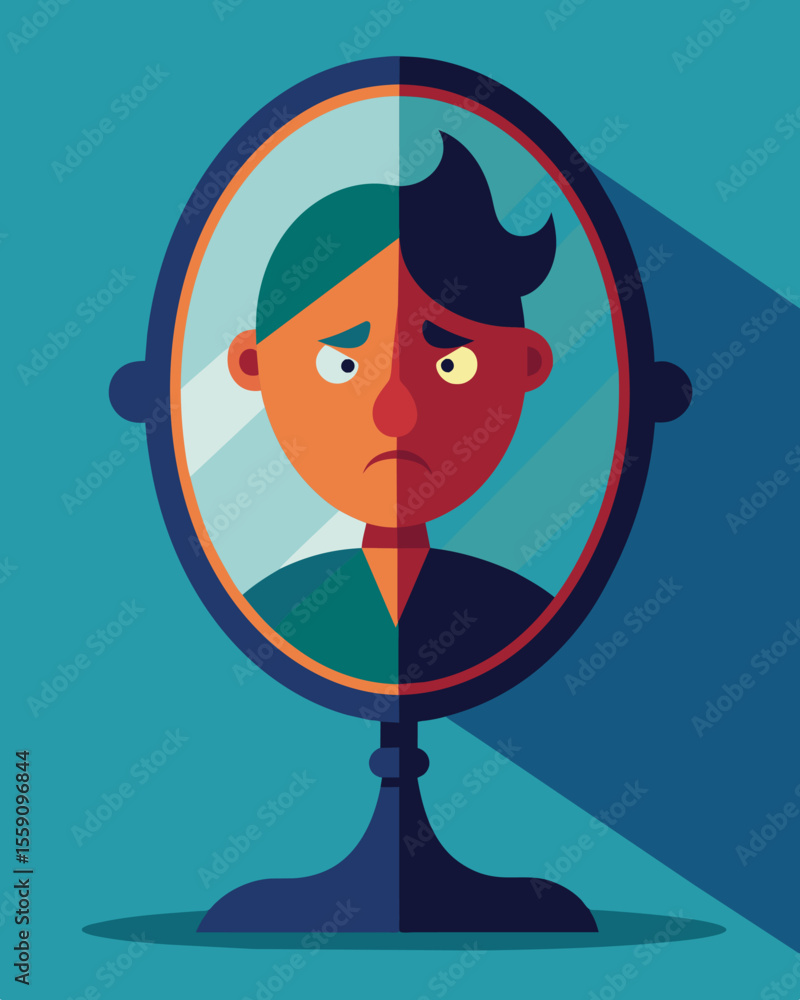 Poster the mirror shows a version of myself overcome by greed and selfishness instead of my usual empathy a