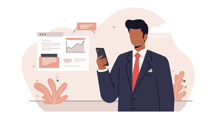 a man in a suit is holding a cell