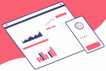 Creative Accounting Software Ui In Flat Vector On Modern (1) Illustration