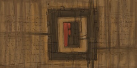 Abstract image for printing. Picture for modern interiors. The picture is painted by hand on a tablet.