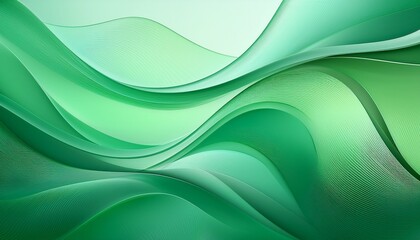 flowing abstract composition in shades of green and mint featuring translucent layered curves and organic shapes the gentle gradients and fluid lines create a calming modern visual