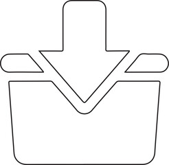 download icon on a white background Silhouette