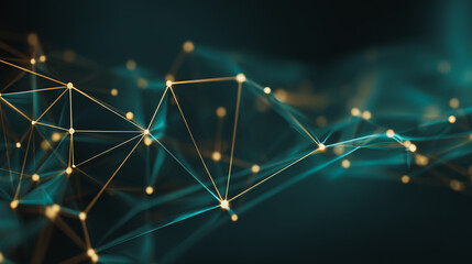 Global network on Earth concept Abstract business connection of lines from nodes It is connected to endless nodes and represents the innovation of communication in the networking