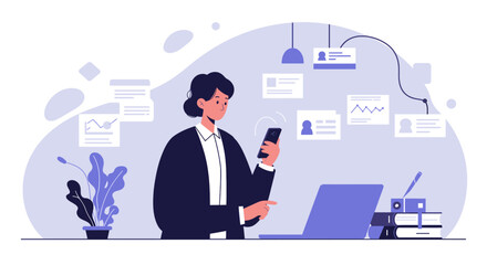 a man in a suit is using his phone