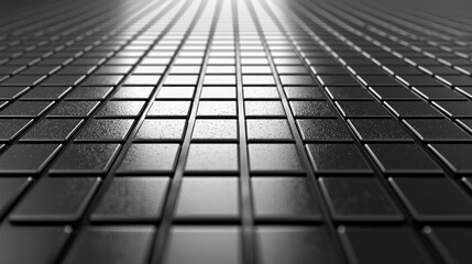Abstract Grid, Monochromatic Tiles in Perspective