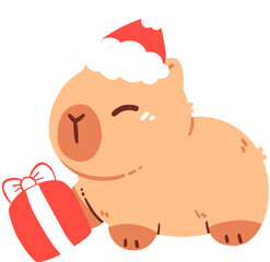 Capybara with Gift