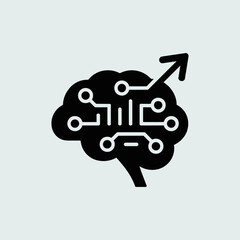 Vector data training icon for software and analytics, Technology concept design