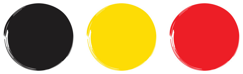  Bold Brush Style Color Three Circles.