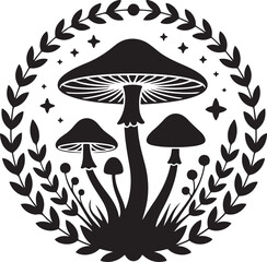 Wild Mushroom Silhouette Vector

Forest Toadstool Illustration

Magic Mushroom Nature Design

Woodland Mushroom Silhouette Art

Mushroom Cap Vector Graphic