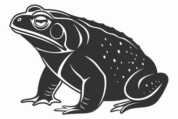 cane toad silhoette black vector